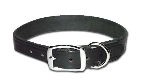 Leather Brothers OmniPet 3/4 X 20-Inch Flat Latigo Collar, Large Black (3/4