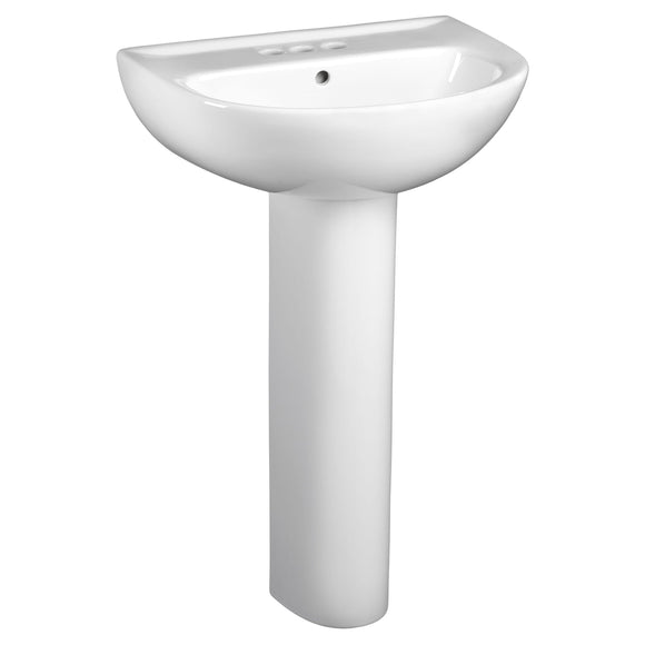 American Standard 24-Inch Evolution® 4-Inch Centerset Pedestal Sink Top and Leg Combination, White (24