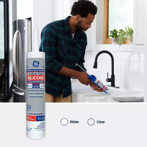 Henkel Corp GE Tub & Tile Silicone 1® Sealant (10.1OZ CARTRIDGE, White)