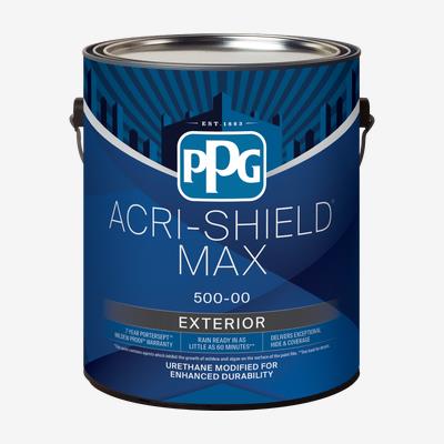 PPG Paint ACRI-SHIELD® MAX Exterior Latex (Gallon/3.78 L (01) Quart/946 mL (04) 5 Gallons/18.9 L (05), White & Pastel Base, Eggshell (589-10))