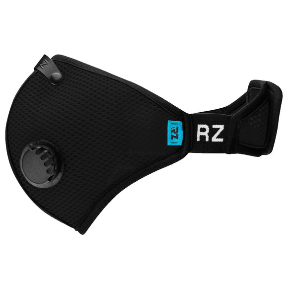 RZ Mask M2 Mesh Air Filtration Face Mask with Carbon Filters Medium Black (Medium, Black)