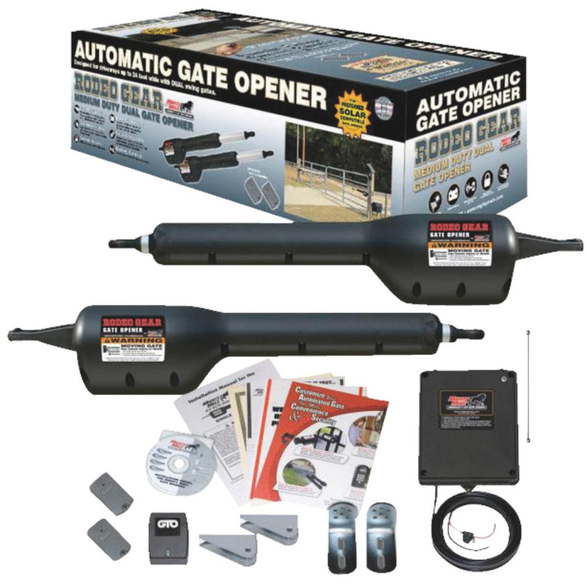 Mighty Mule MM372W 16 Ft. 550 Lb. Smart Dual Gate Opener Kit Perry