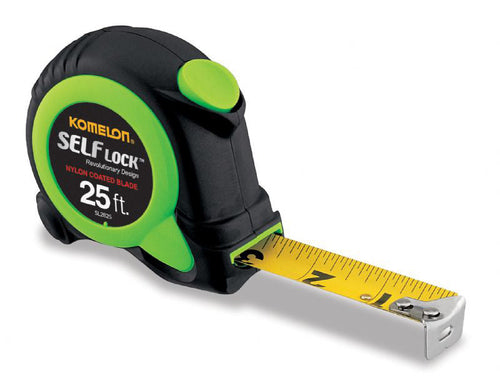 Komelon SL2825 25-ft Self-Lock Measuring Tape (25', Green)