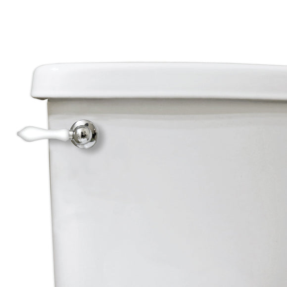 Danco Universal Decorative Toilet Handle in Chrome with White Handle (White)