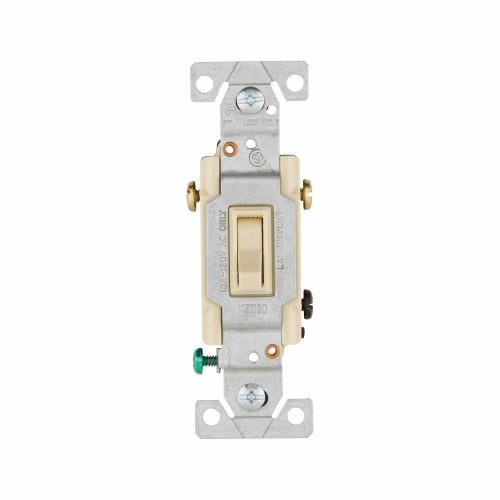 Eaton Cooper Wiring Toggle Switch 15A, 120V Ivory (Ivory, 120V)