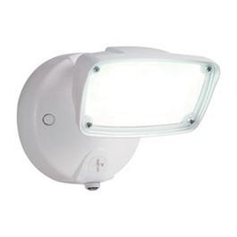 LED Security Flood Light, Dusk To Dawn, White Aluminum, 90-Watt