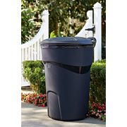 Rubbermaid Roughneck 32-Gal Easy Out Wheeled Trash Can in Black with Lid (32 Gallon, Black)