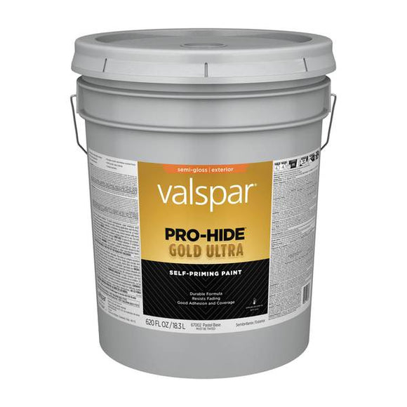 Valspar® Pro-Hide® Gold Ultra Exterior Self-Priming Paint Semi-Gloss 5 Gallon Super One Coat White