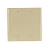 Cooper Industries Ivory Standard 2-Gang Blank Thermoplastic Unbreakable Wallplates 5 (2 Gang, Ivory)
