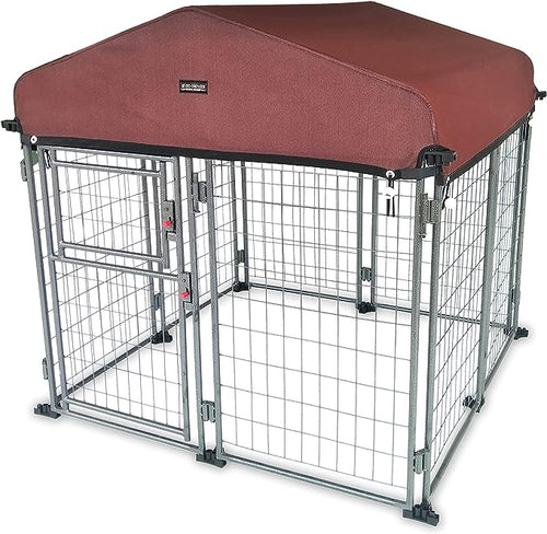 Neocraft My Pet Companion Dog Kennel with Roof Cover (4.5’) - Weather Resistant