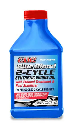 CAM2 Blue Blood 2-Cycle Synthetic Engine Oil With Ethanol Treatment & Fuel Stabilizers (2.6 oz/12)