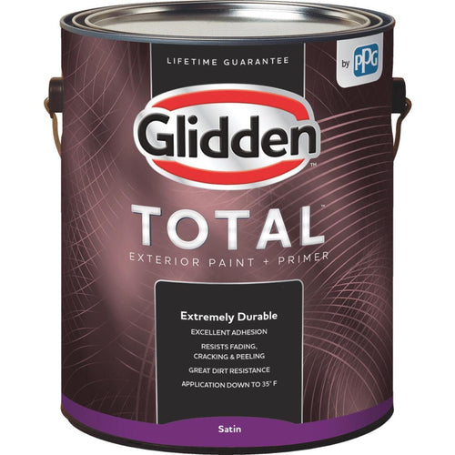 Glidden Total Exterior Paint + Primer Satin Ultra Deep Base 1 Gallon