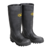 Custom Leathercraft Plain Toe Pvc Rain Boots Black 12 (12, Black)