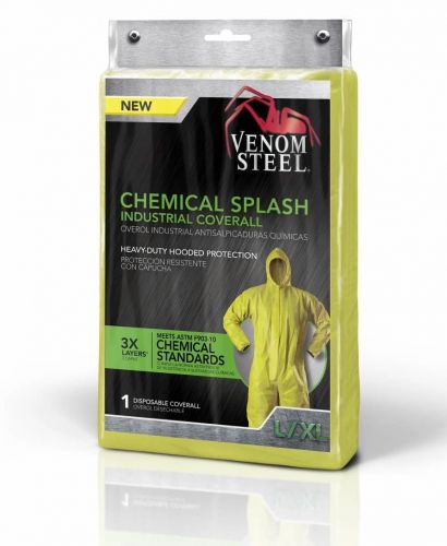 Medline Chemical Splash Industrial Coverall, XX-Large Yellow (XX-Large, Yellow)