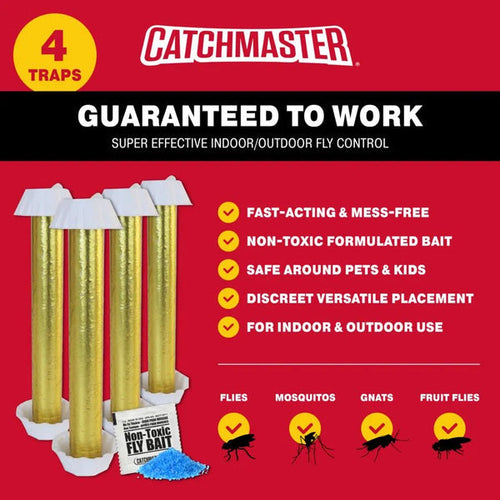 Catchmaster Gold Stick Fly Sticky Traps (4-Pack)