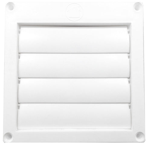 Speedi-Products 4-Inch Diameter Louvered Plastic Hood, White with 11-Inch Long Tailpipe (4