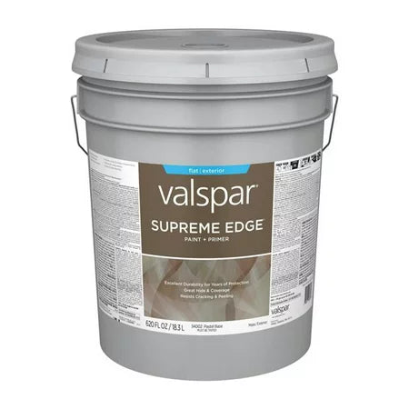 Valspar® Supreme Edge™ Exterior Paint & Primer Flat 5 Gallon Pastel Base