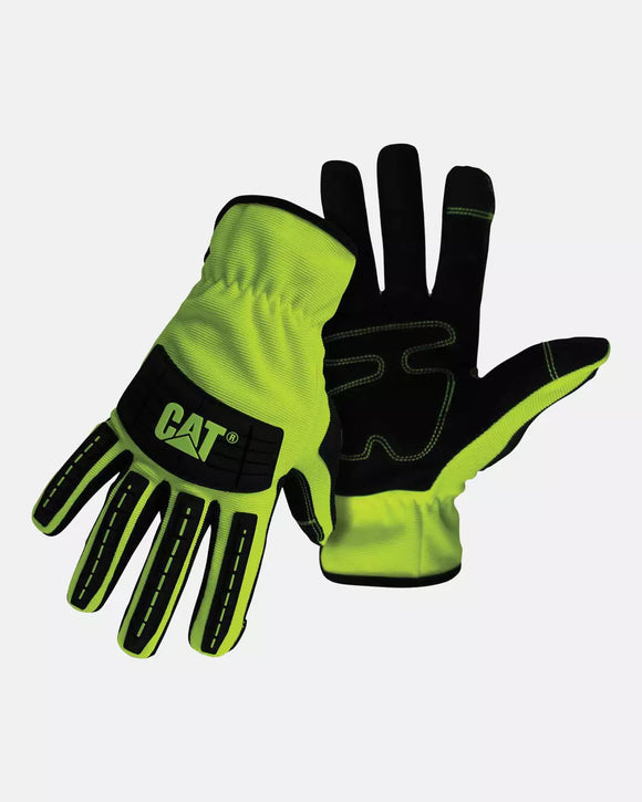 CAT Men's Hi-Vis Touchscreen High Impact Utility Gloves Extra Large, HiVis Yellow (Extra Large, HiVis Yellow)