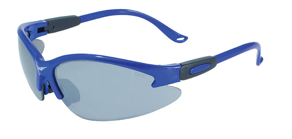 Global Vision Cougar Blue FM Motorcycle Safety Sunglasses (Blue)