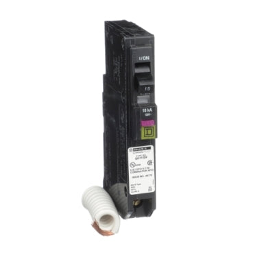 Square D™ QO™ and QOB Miniature Circuit Breakers 15A, 1 pole, 120VAC (15A)