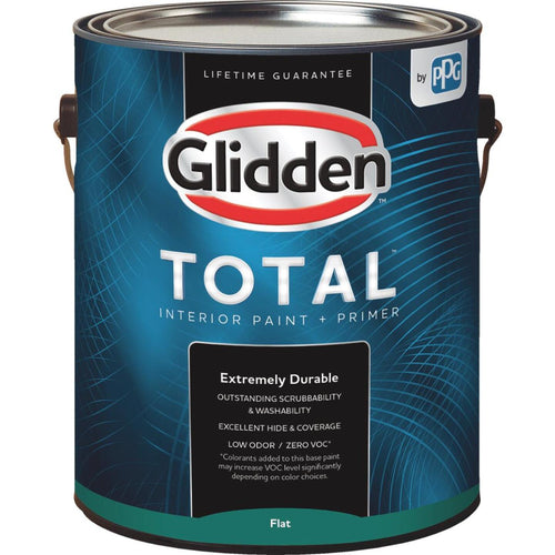 Glidden Total Interior Paint + Primer Flat Ultra Deep Base 1 Gallon