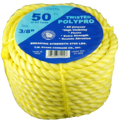 T.w Evans Cordage 1/4-50' 5 Star Polypro Coil
