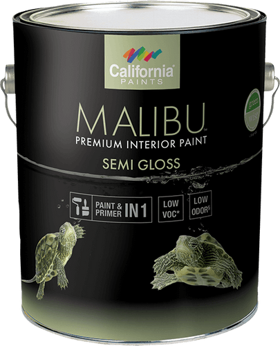 California Products Malibu Premium Interior Paint Semi Gloss - Super Hide White