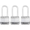 Master Lock Laminated Padlock 1-3/4in (44mm) Wide Magnum® Laminated Steel Padlock with 2in (51mm) Shackle; 3-Pack