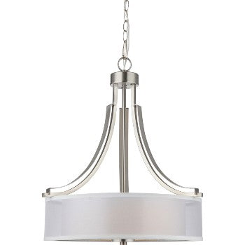 Hardware House 207737 El Dorado Series Chandelier, 3 Light ~ Satin Nickel