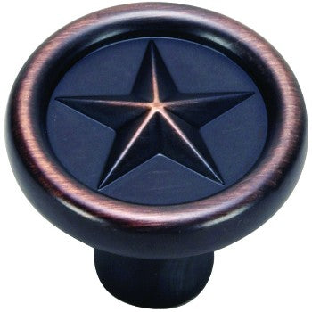 Hardware House 644286 Texas Star Cabinet Knob, Classic Bronze