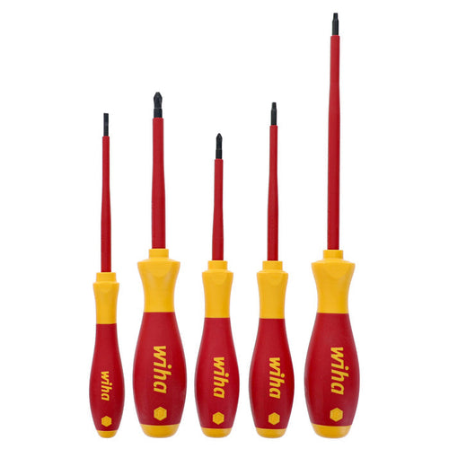 Wiha Tools 5 Piece Insulated SoftFinish Screwdriver Set