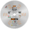 CMT Orange Tools Industrial Fine Finish Saw Blade, 12-Inch x 96 Teeth 40° ATB