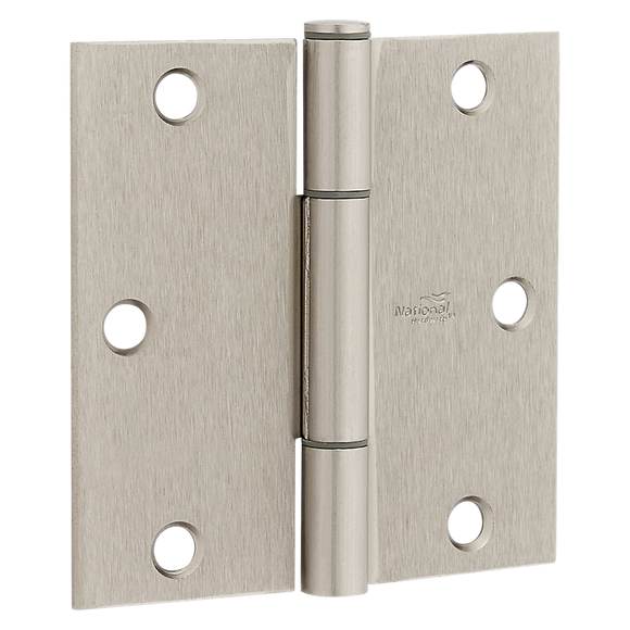 National Hardware Squeak Guard Door Hinges Square Corner 3.5