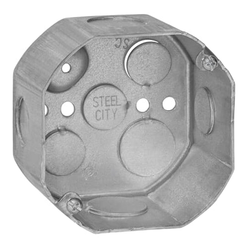 ABB Steel City Deep New Work Octagon Metal Electrical Box