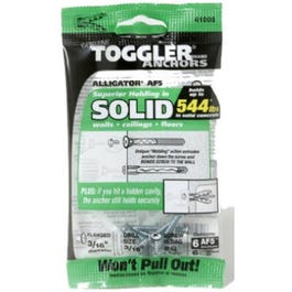 Alligator Masonry Anchors, Flanged, 3/16-In., 6-Pk.