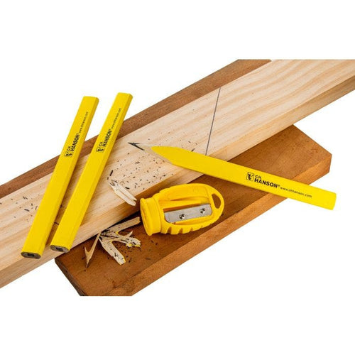 C.H. Hanson 10 Carpenter Pencils With 1 Sharpener