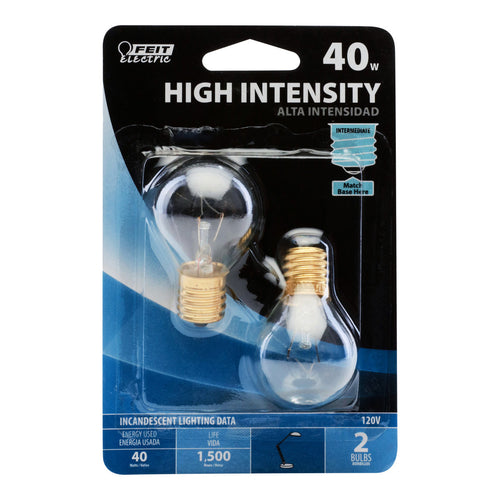 Feit Electric 40W Soft White (2700K) Globe Shape S11 E17 Base High Intensity Incandescent Light Bulb