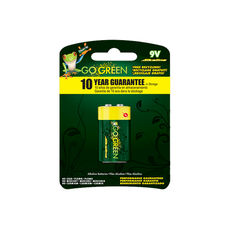 GoGreen Power® Alkaline Batteries 9V