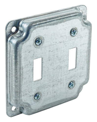 Southwire 4 Square Industrial Surface Cover, 1/2 Raised - (2) Toggle