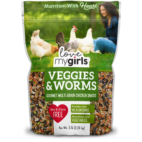 Love My Girls Veggies & Worms Gourmet Multi-Grain Chicken Treats