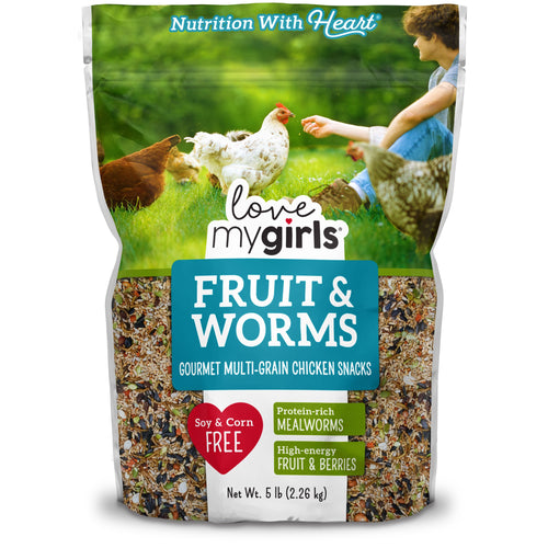 Love My Girls Fruit & Worms Gourmet Multi-Grain Chicken Treats