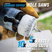 Spyder 600044CF 4-1/4 Tungsten Carbide Tipped (TCT) Non-Arbored Hole Saw Rapid   Core   Eject™