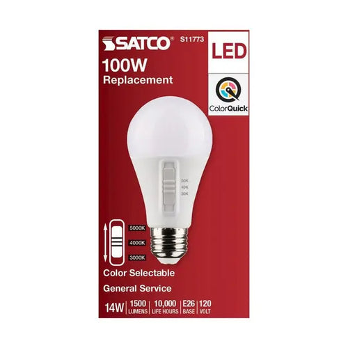 Satco S11773 14A19/LED/3CCT/E26/120V