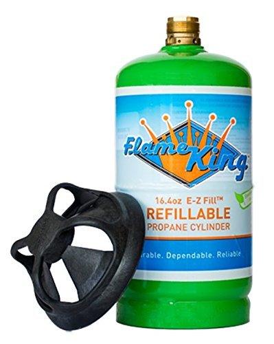Flame King Eco Friendly Sustainable 1lb Empty Refillable Propane Tank LP Cylinder