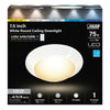 Feit Electric 74006/6WYCA 7.5 in. 12W (75W Replacement) Color Selectable Round LED Ceiling Downlight, White