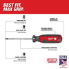 Milwaukee #2 Square 4 Cushion Grip Screwdriver (USA)