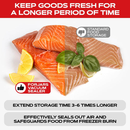 Forjars® Vacuum Sealer Roll (8-inch) - Textured on Both Sides, 7.5 Mil Thickness