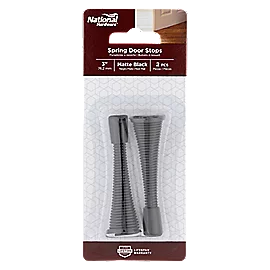 National N830-582 Spring Door Stop 4, Matte Black