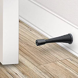 National N830-582 Spring Door Stop 4, Matte Black