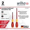 Wiha 2 Piece Insulated SoftFinish Slotted and Phillips Screwdriver Set
